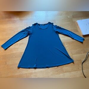 Simply Be Teal Blue Long-Sleeve Swing Top